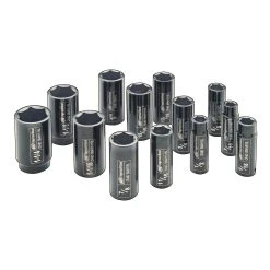 Ingersoll-Rand SK4H13LN 1/2-Inch Steel SAE Drive Deep Impact Socket Set - 13pc