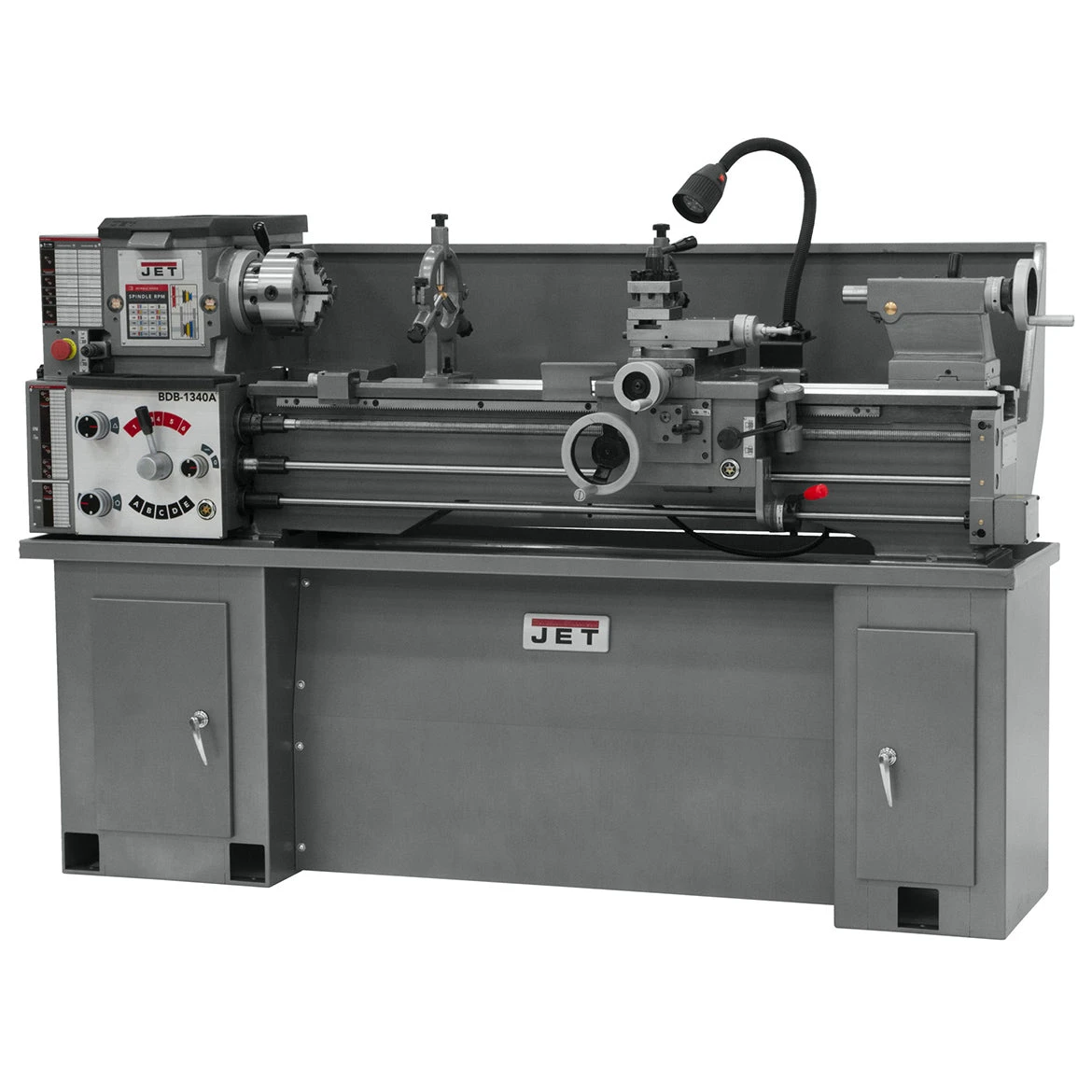 JET BDB-1340A 2-Hp 230V Belt Drive Bench Lathe with CBS-1340A Stand - 321102AK | Premium Power Tool for Precision Woodworking 3 Tools & Equipment JET BDB-1340A 2-Hp 230V Belt Drive Bench Lathe W/ CBS-1340A Stand - 321102AK