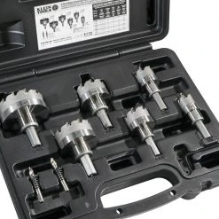 Klein 31873 Master Electricians Split Point Pilot Drill Bit Hole Cutter Kit -8pc Tools & Equipment
