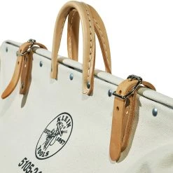 Tools & Equipment Klein 510524 24-Inch Steel Frame Riveted Leather Canvas Tool Bag