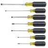 Klein 85076 Durable Chrome Cushion-Grip Screwdriver Set - 7pc