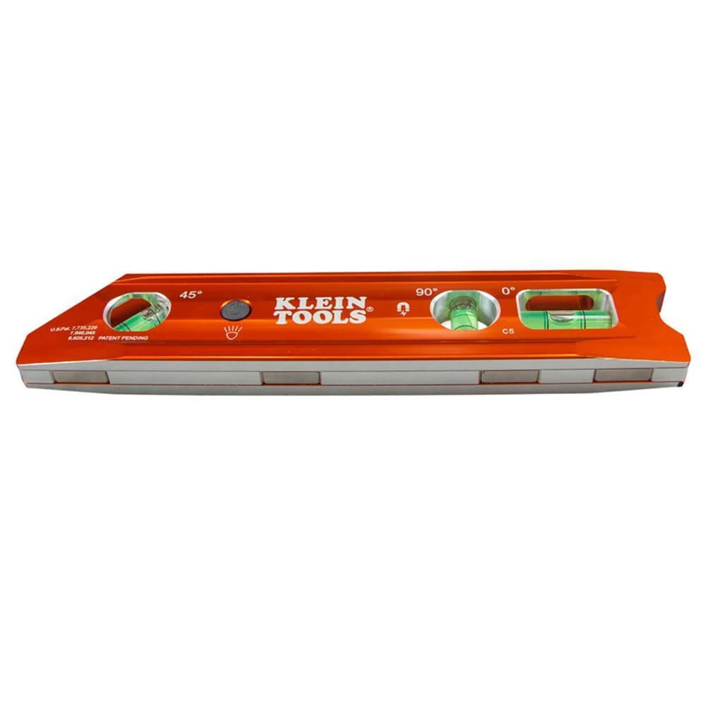 Tools & Equipment Klein 935RBLT 9-Inch 3-Vials Rare Earth Magnet Lighted Torpedo Billet Level 4 Tools & Equipment Klein 935RBLT 9-Inch 3-Vials Rare Earth Magnet Lighted Torpedo Billet Level