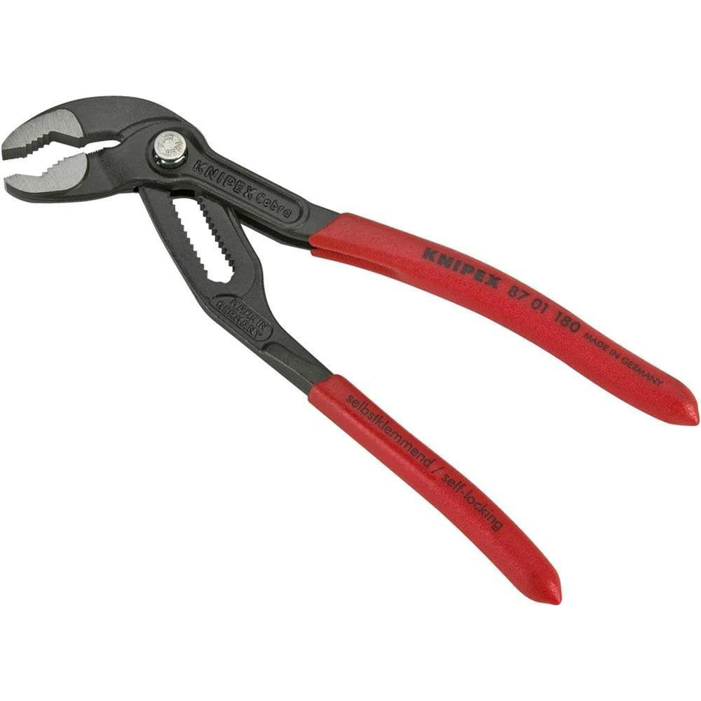 Tools & Equipment Knipex 87 01 180 7-Inch 61-HRC Steel Heavy Duty Forged Adjustable Cobra Pliers 3 Tools & Equipment Knipex 87 01 180 7-Inch 61-HRC Steel Heavy Duty Forged Adjustable Cobra Pliers