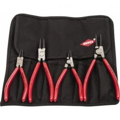 Tools & Equipment Knipex 9K 00 19 53 US Chrome In/External Circlip Snap-Ring Set And Pouch - 4pc