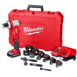 Tools & Equipment Milwaukee 2677-23 M18 18V 4-Inch 6-Ton Forcelogic Knockout Tool Kit