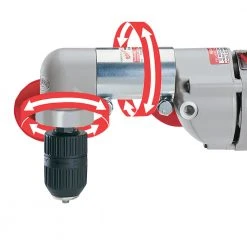 Milwaukee 3107-6 120V AC 1/2-Inch D-Handle Right Angle Drill Kit With Wrenches