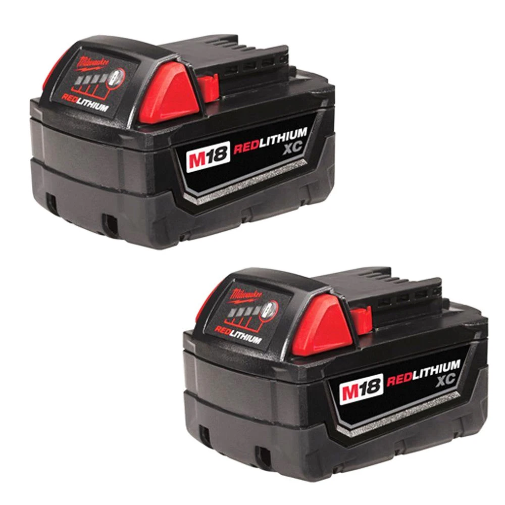 Milwaukee 48-11-1822 M18 18V REDLITHIUM XC High Capacity Battery - 2pk Tools & Equipment 3 Milwaukee 48-11-1822 M18 18V REDLITHIUM XC High Capacity Battery - 2pk Tools & Equipment