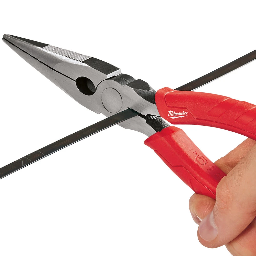 Milwaukee 48-22-6101 8-Inch Gripping Nose Reaming Head Long Nose Pliers Tools & Equipment 8 Milwaukee 48-22-6101 8-Inch Gripping Nose Reaming Head Long Nose Pliers Tools & Equipment