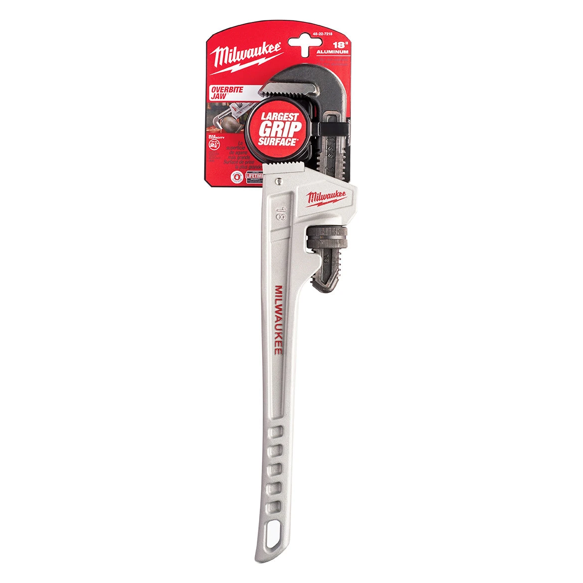 Milwaukee 48-22-7218 18-Inch Durable Aluminum Ergonomic Pipe Wrench Tools & Equipment 6 Milwaukee 48-22-7218 18-Inch Durable Aluminum Ergonomic Pipe Wrench Tools & Equipment
