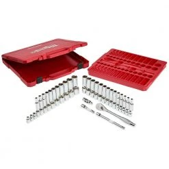 Tools & Equipment Milwaukee 48-22-9008 3/8-Inch Drive SAE And Metric Ratchet And Socket Set - 56pc