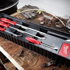 Tools & Equipment Milwaukee 48-22-9214 4-Piece I-Beam All-Metal Core Hammer Ready Pry Bar Set