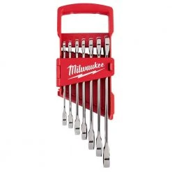 Tools & Equipment Milwaukee 48-22-9406 Durable SAE Ratcheting Combination Wrench Set - 7pc