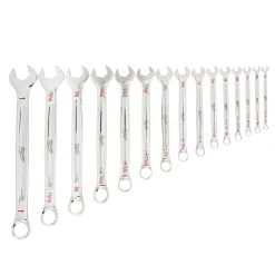 Milwaukee 48-22-9415 15-Piece Standard Open-End Combination Wrench Set Tools & Equipment