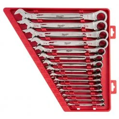 Milwaukee 48-22-9416 Durable SAE Ratcheting Combination Wrench Set - 15pc