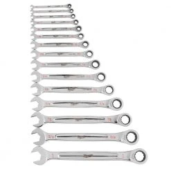 Milwaukee 48-22-9416 Durable SAE Ratcheting Combination Wrench Set - 15pc 8 Milwaukee 48-22-9416 Durable SAE Ratcheting Combination Wrench Set - 15pc