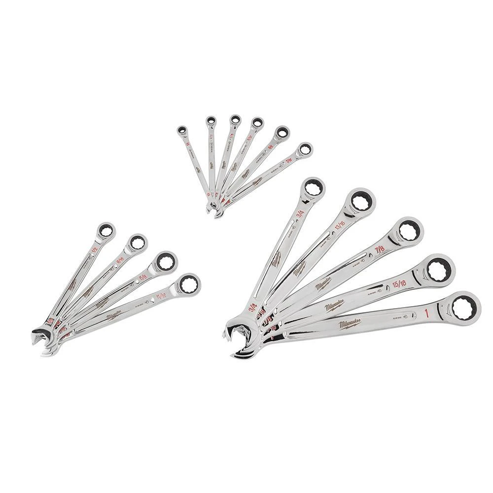 Milwaukee 48-22-9416 Durable SAE Ratcheting Combination Wrench Set - 15pc 5 Milwaukee 48-22-9416 Durable SAE Ratcheting Combination Wrench Set - 15pc
