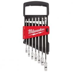 Milwaukee 48-22-9506 Durable Metric Ratcheting Combination Wrench Set - 7pc Tools & Equipment