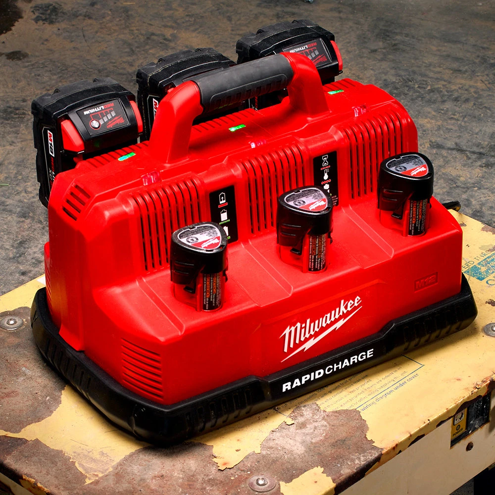Milwaukee 48-59-1807 M12/M18 12/18V 6-Port Rapid Charge Station Tools & Equipment 9 Milwaukee 48-59-1807 M12/M18 12/18V 6-Port Rapid Charge Station Tools & Equipment
