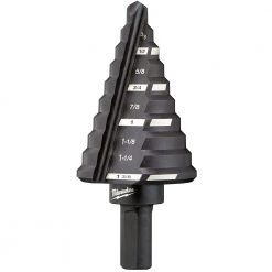 Tools & Equipment Milwaukee 48-89-9205 1/4-Inch - 1-3/8-Inch By 1/8-Inch #5 Step Drill Bit
