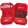 Tools & Equipment Milwaukee 48-89-9221 3-Flat Black Oxide Jam-Free Step Drill Bit Set - 3pc