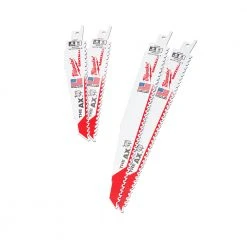 Milwaukee 49-22-1129 Nail-Guard Fang Tip Bi-Metal SAWZALL Blade Set - 12pc Power Tools