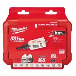 Milwaukee 49-22-4006 Multi-Purpose Hex Shank Hole Dozer Hole Saw Kit - 9pc Power Tools