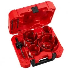 Milwaukee 49-56-9290 10-Piece Big Hawg Hole Carbide Saw Kit W/ Arbor