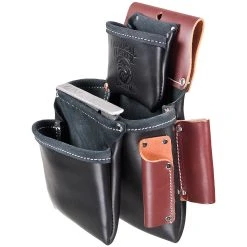 Occidental Leather B5060 3 Pouch Pro Fastener Nails Screws Bits Bag - Black