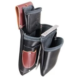 Occidental Leather B5060 3 Pouch Pro Fastener Nails Screws Bits Bag - Black