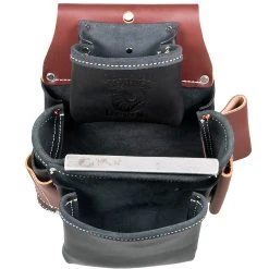 Occidental Leather B5060 3 Pouch Pro Fastener Nails Screws Bits Bag - Black