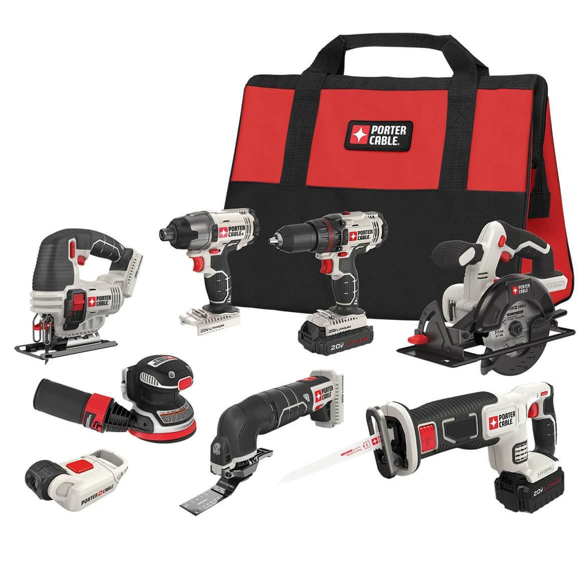 Porter-Cable PCCK6118 20-Volt 8-Tool Cordless Drivers And Saws Combo Kit 3 Porter-Cable PCCK6118 20-Volt 8-Tool Cordless Drivers And Saws Combo Kit