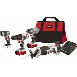 Tools & Equipment Porter-Cable PCCK615L4 20V MAX Cordless Li-Ion 4-Tool Compact Combo Kit