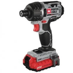 Tools & Equipment Porter-Cable PCCK640LB 20-Volt 1/4-Inch Hex Lithium Ion Impact Driver Kit