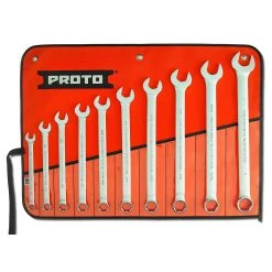 Proto J1200GHASD 6-Point Satin Fractional Combination ASD Wrench Set - 10pc