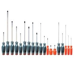 Proto J1219RC Alloy Steel Ergonomic DuraTek Combination Screwdriver Set - 19pc Tools & Equipment
