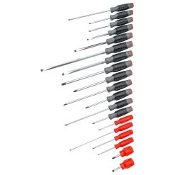 Proto J1219RC Alloy Steel Ergonomic DuraTek Combination Screwdriver Set - 19pc Tools & Equipment