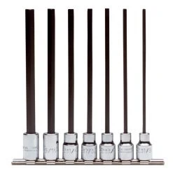 Proto J4990-7XL 3/8-Inch Durable Chrome Square Drive SAE Long Hex Bit Set - 7pc Tools & Equipment