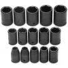 Tools & Equipment Proto J74204 1/2-Inch 6-Point Black Oxide Drive Metric Impact Socket Set - 15pc