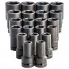 Tools & Equipment Proto J76121 1-Inch 6-Point Black Oxide Drive Deep Impact Socket Set - 21pc