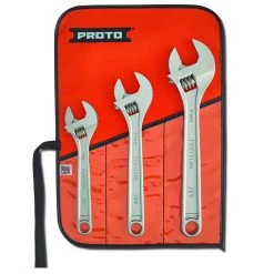 Proto J790 8, 10, 12-Inch Satin Clik-Stop Adjustable Square Jaw Wrench Set - 3pc Tools & Equipment