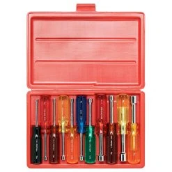 Tools & Equipment Proto J9200DB Durable Color Coded Fractional Metric Nut Driver Set - 11pc
