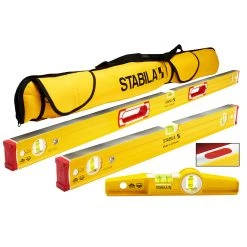 Stabila 96M Heavy Duty Aluminum Retangle Magnetic 3 Level Set W/ Case - 48380 Tools & Equipment