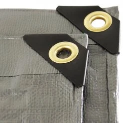 Weather Guard Lawn & Outdoor Power Silver 16x24 Heavy Duty UV Protected Treated Canopy Sun Shade Boat Cover Tarp