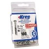 Kreg SML-C150S5-100 Pocket Hole Screws 1-1/2", #8 Coarse, Washer Head, 100 Count Tools & Equipment