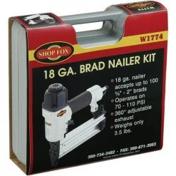 Tools & Equipment Shop Fox W1774 18 Gauge Brad Nailer Kit Shoots 5/8