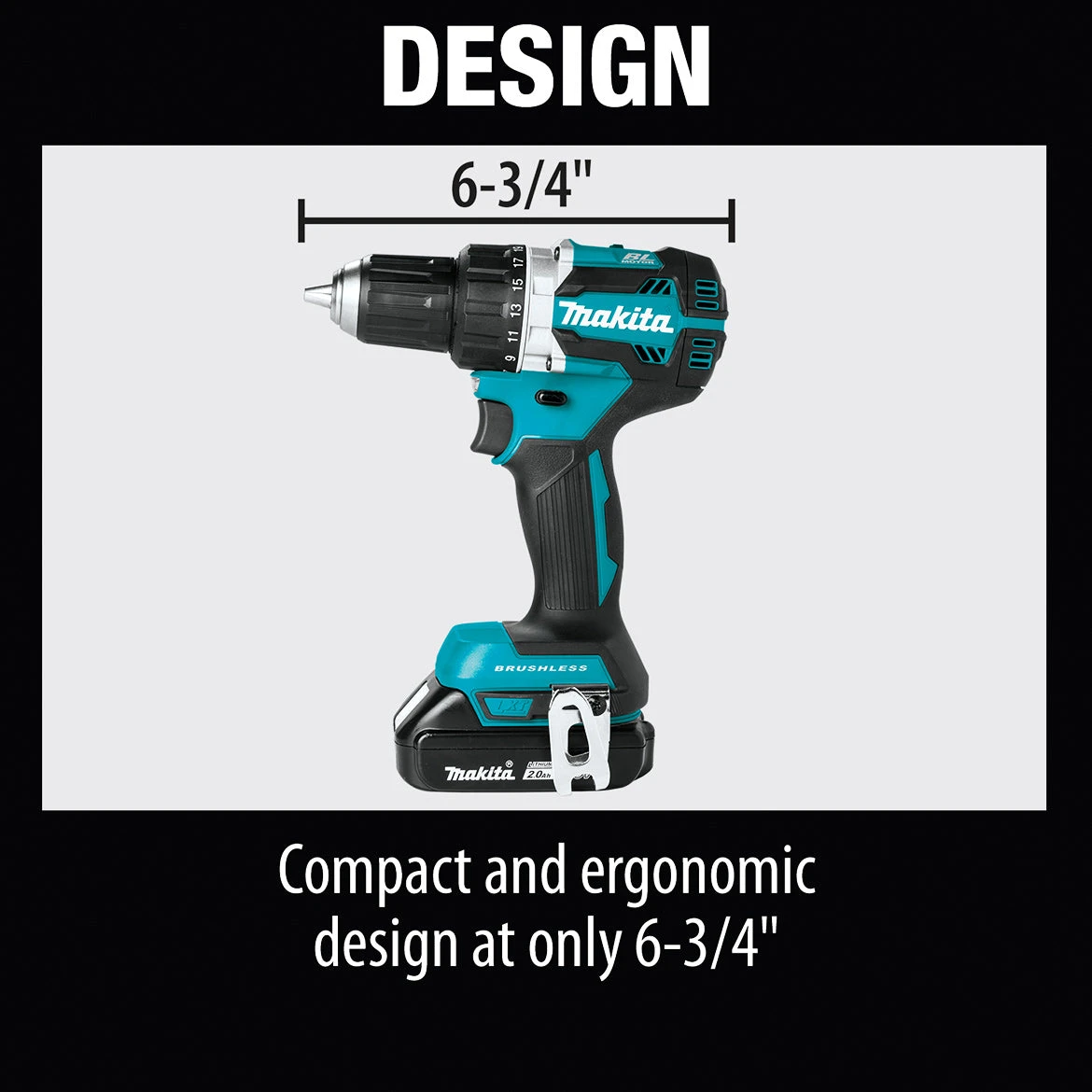 Makita XFD12R 18-Volt 1/2-Inch 2.0Ah Compact Cordless Driver-Drill Kit 9 Makita XFD12R 18-Volt 1/2-Inch 2.0Ah Compact Cordless Driver-Drill Kit