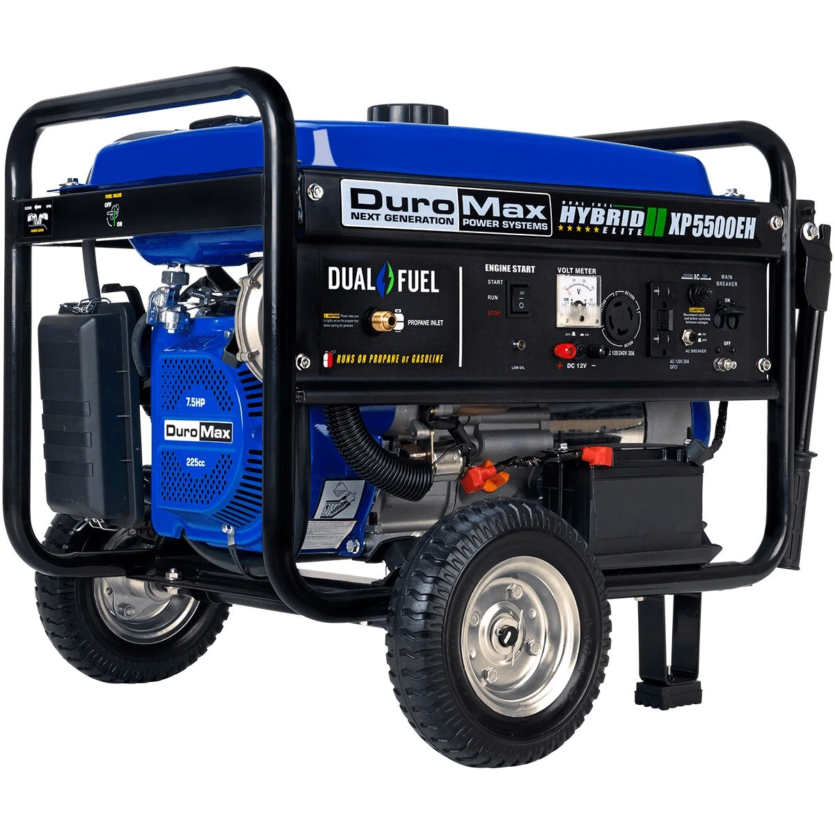 DuroMax XP5500EH 5,500 Watt Portable Dual Fuel Generator - Gas & Propane Powered 3 DuroMax XP5500EH 5,500 Watt Portable Dual Fuel Gas Propane Powered Generator