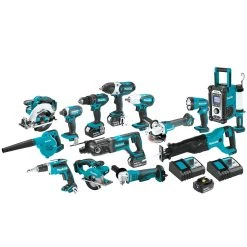Tools & Equipment Makita XT1501 18-Volt 3.0Ah 15-Piece Lithium-Ion Power Tool Cordless Combo Kit